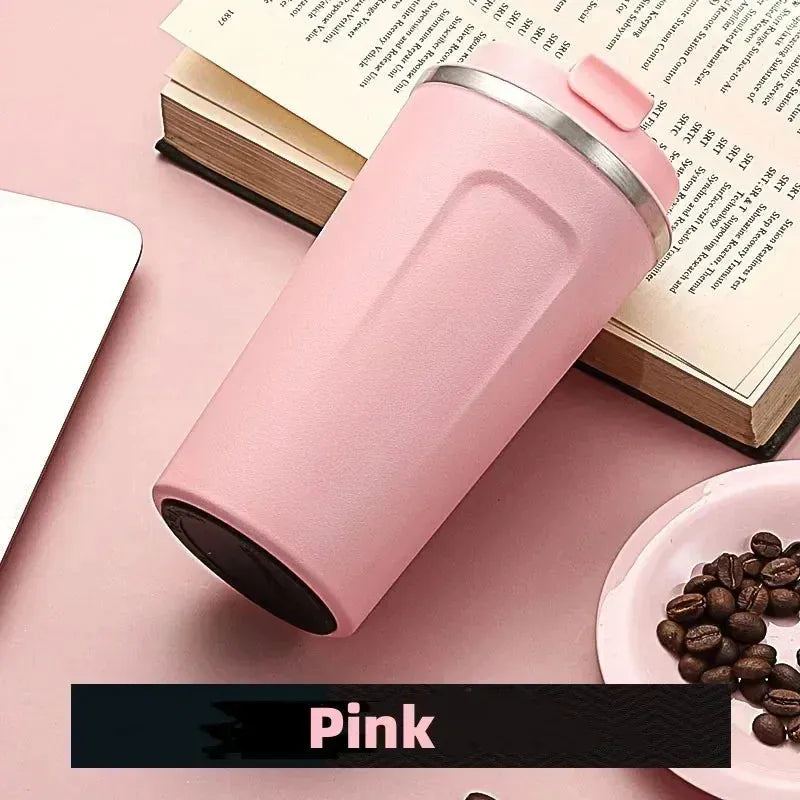 Resemugg i Rostfritt Stål – 380/510 ml Termosmugg med Läckageskydd