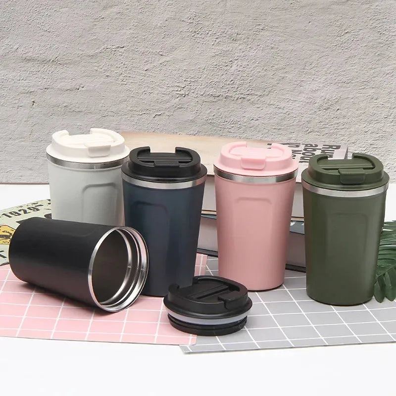 Resemugg i Rostfritt Stål – 380/510 ml Termosmugg med Läckageskydd