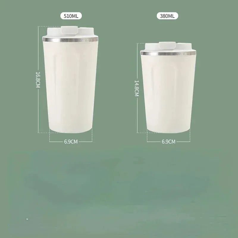 Resemugg i Rostfritt Stål – 380/510 ml Termosmugg med Läckageskydd
