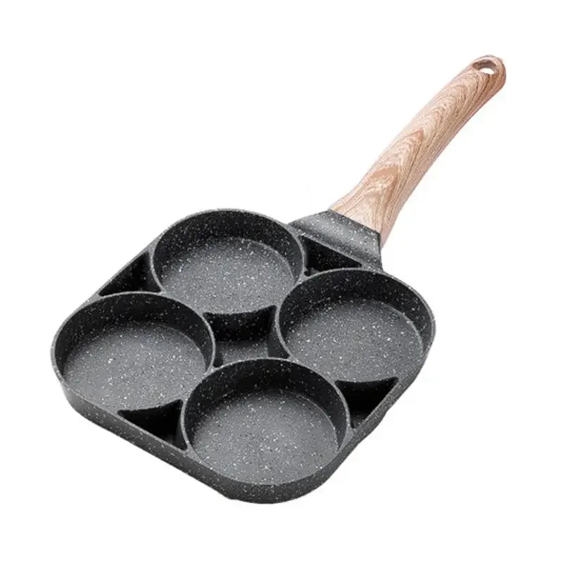 4-håls Omelettpanna – Non-stick Stekpanna för Ägg, Pannkakor, Hamburgare & Mer