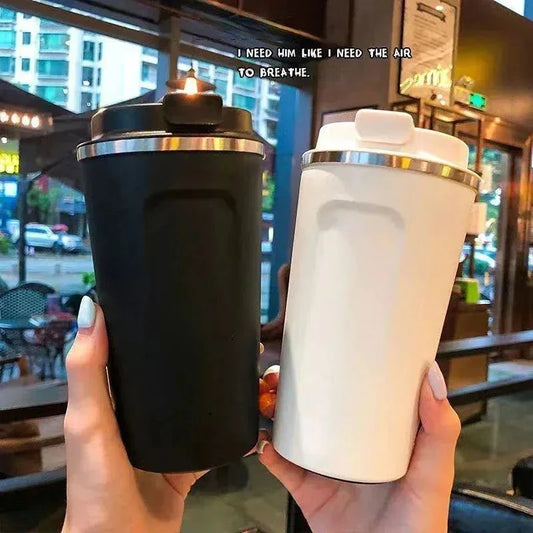 Resemugg i Rostfritt Stål – 380/510 ml Termosmugg med Läckageskydd