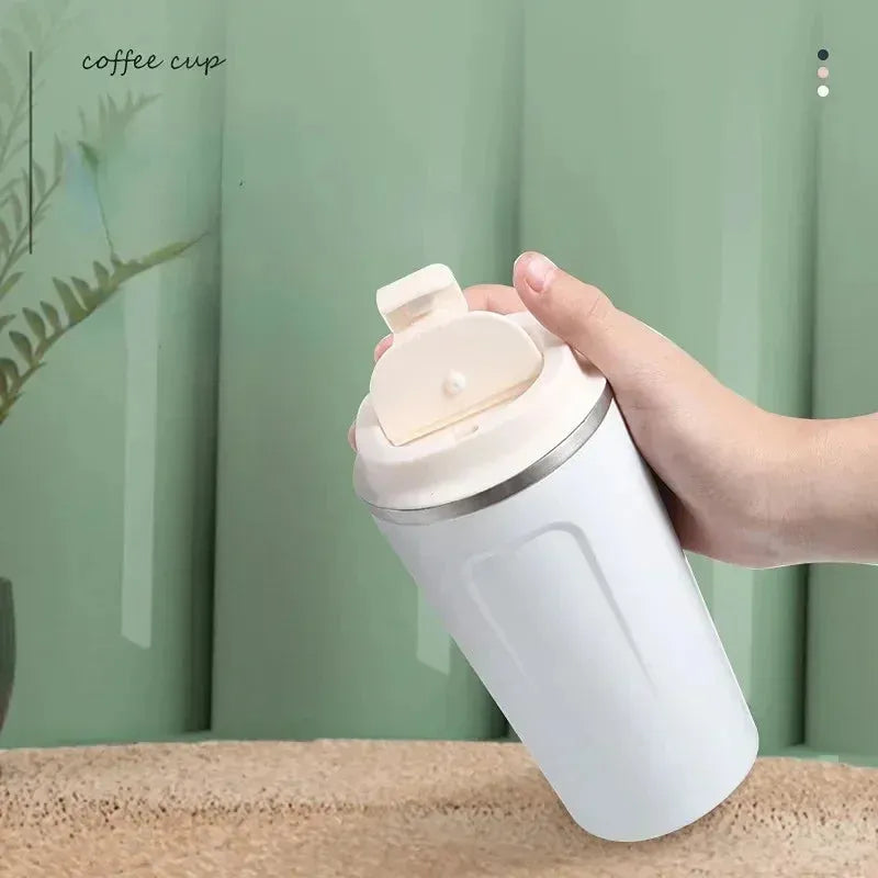 Resemugg i Rostfritt Stål – 380/510 ml Termosmugg med Läckageskydd